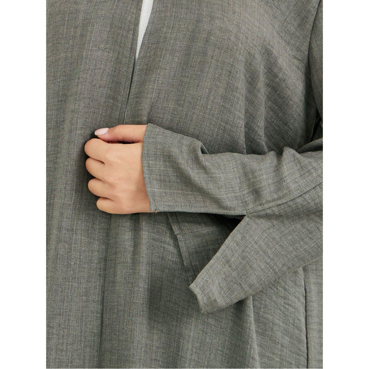 Amirah X Styli Slit Sleeve A-Line Abaya with Button Detail-women-arabicclothing-abayas-image-4