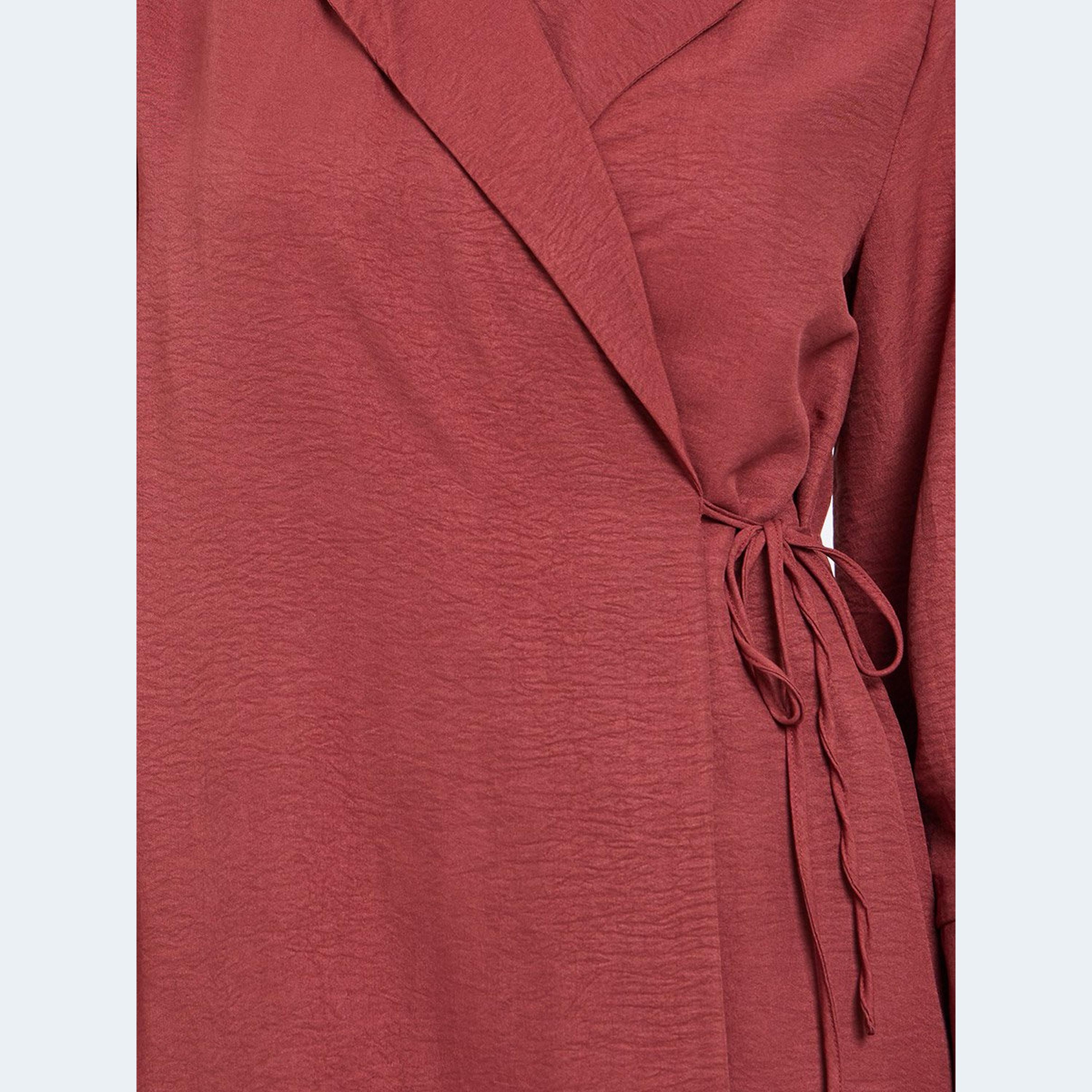 Amirah X Styli Burgundy Notch Label Wrap Abaya-women-arabicclothing-abayas-image-3