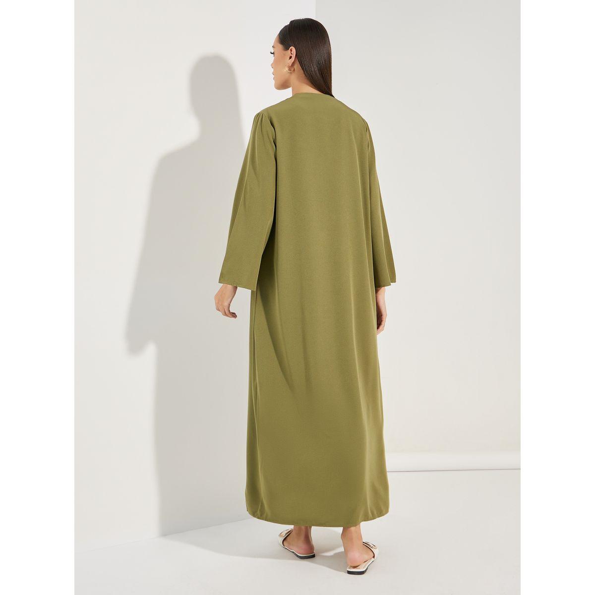 Styli Scalloped Edge Open Front Abaya-women-arabicclothing-abayas-image-4