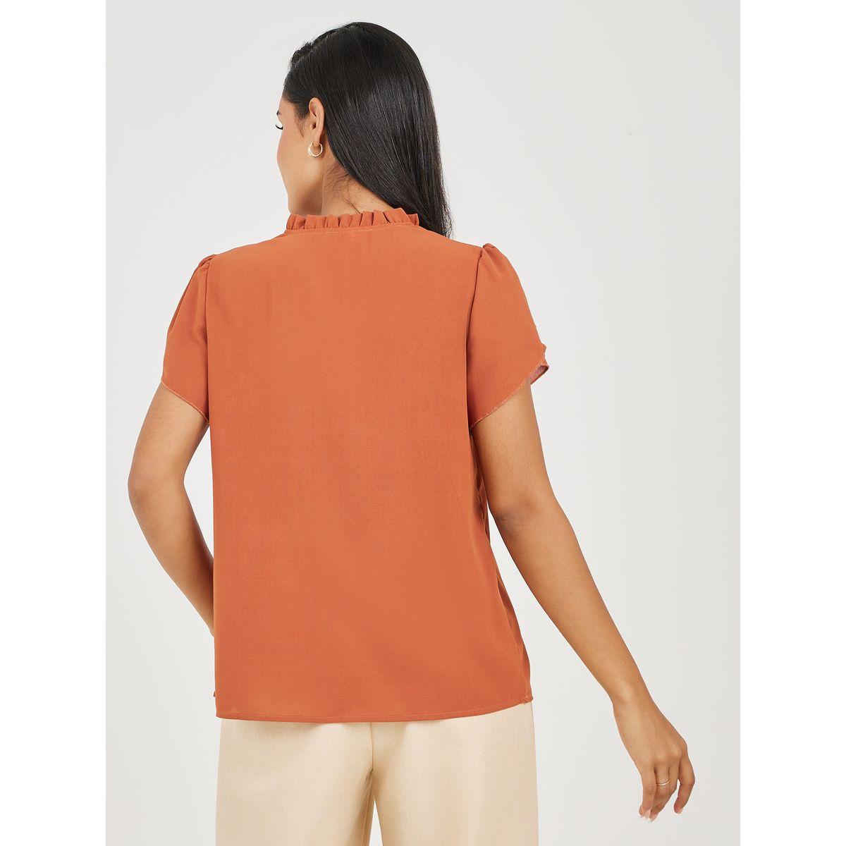 بلوزة بأكمام تيوليب وياقة بأربطة-women-clothing-shirtsandblouses-blouses-image-5