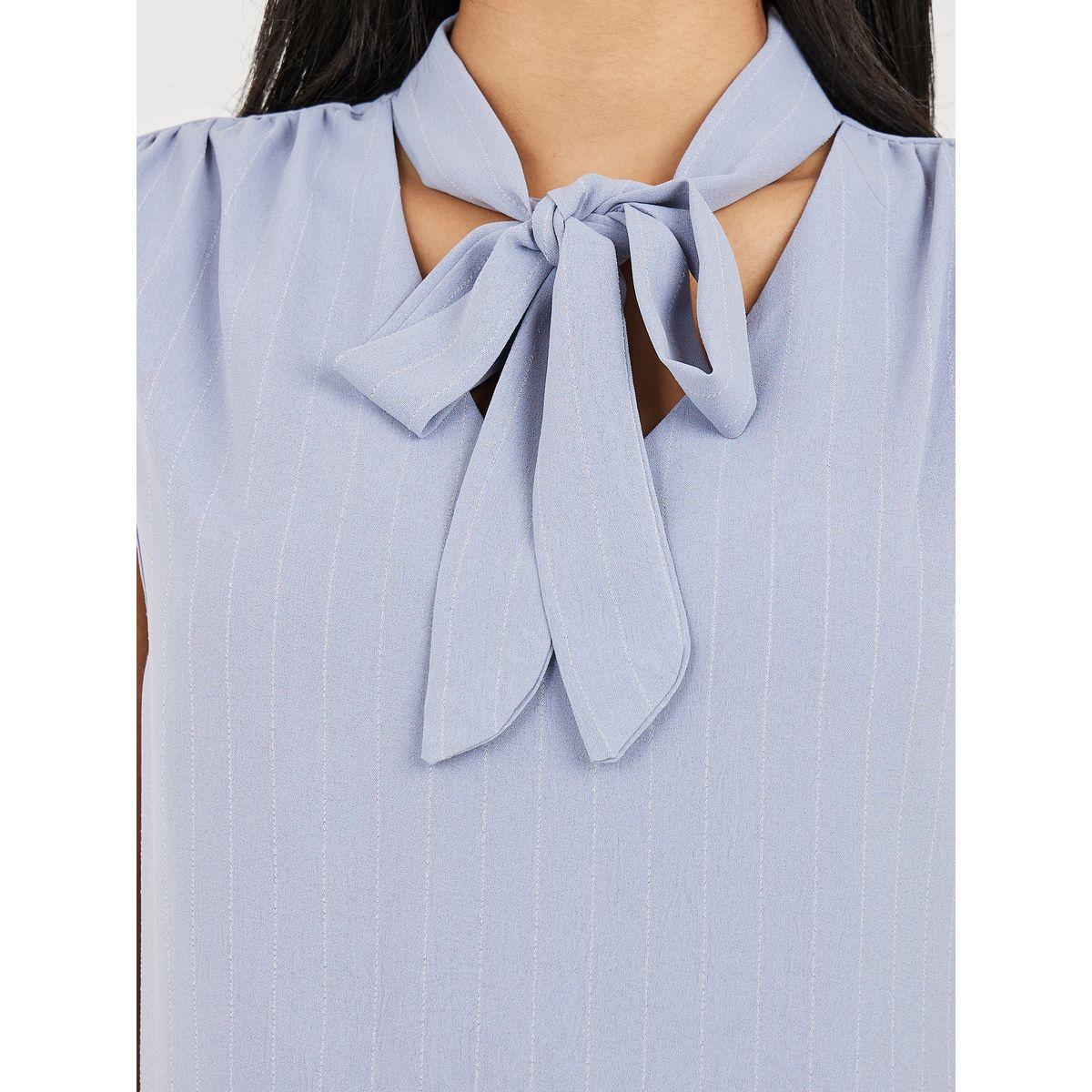 بلوزة مخططة بلا اكمام مع اربطة-women-clothing-shirtsandblouses-blouses-image-4