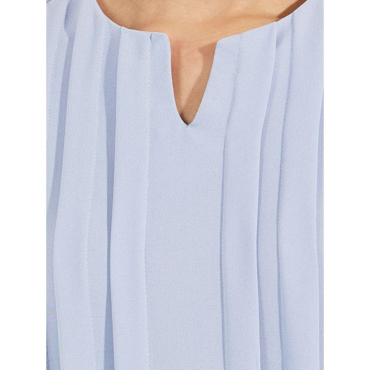 Styli Pleated Front Notch Neck Jalabiya-women-arabicclothing-jalabiyas-image-3