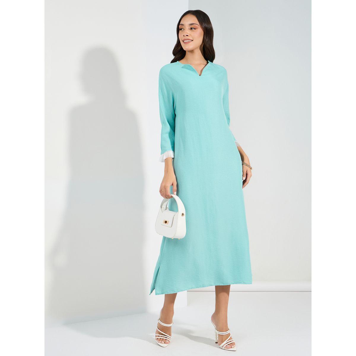 جلابية ميدي مع ياقة بشق وشراشيب-women-arabicclothing-jalabiyas-image-1