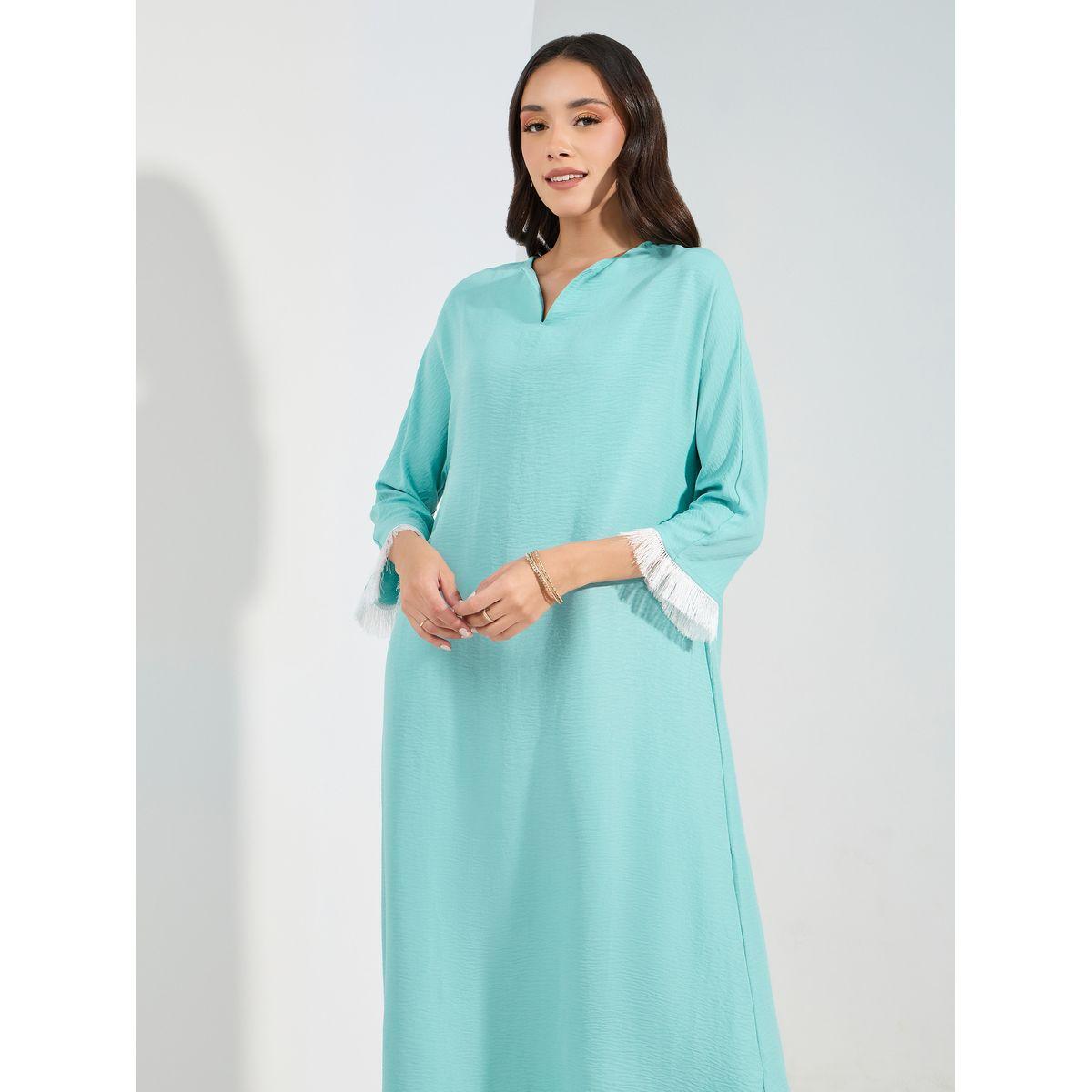 جلابية ميدي مع ياقة بشق وشراشيب-women-arabicclothing-jalabiyas-image-2