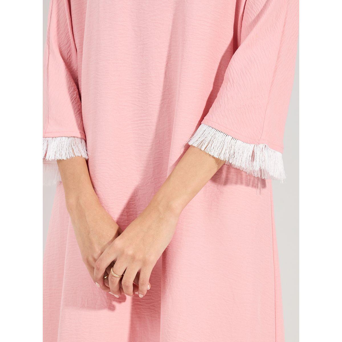 جلابية ميدي مع ياقة بشق وشراشيب-women-arabicclothing-jalabiyas-image-3