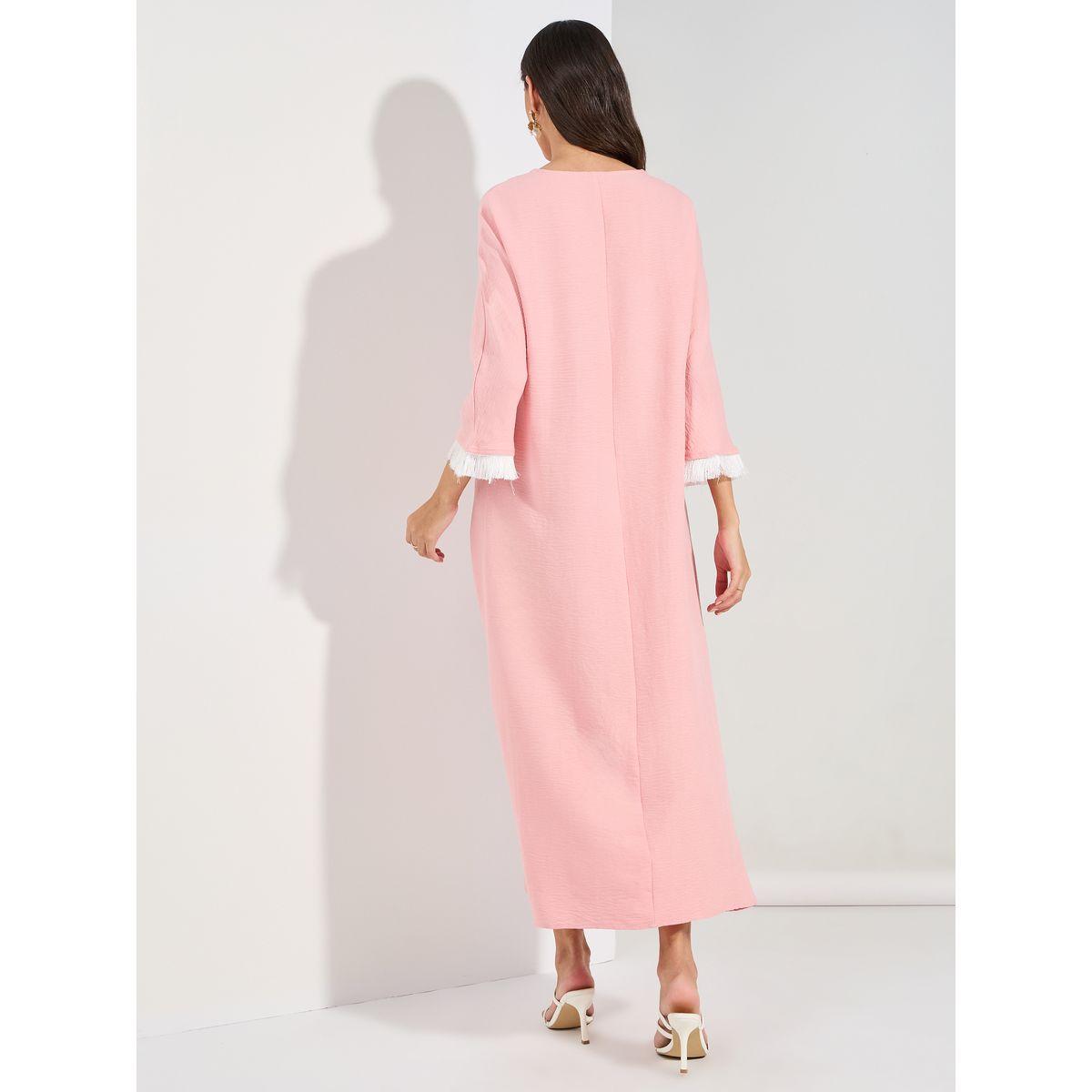 جلابية ميدي مع ياقة بشق وشراشيب-women-arabicclothing-jalabiyas-image-4