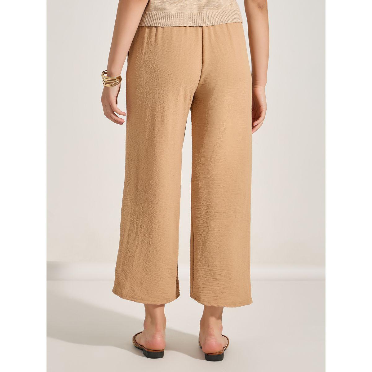 Styli Solid Elastic Waistband Straight Leg Pants-women-clothing-bottoms-trousers-image-4