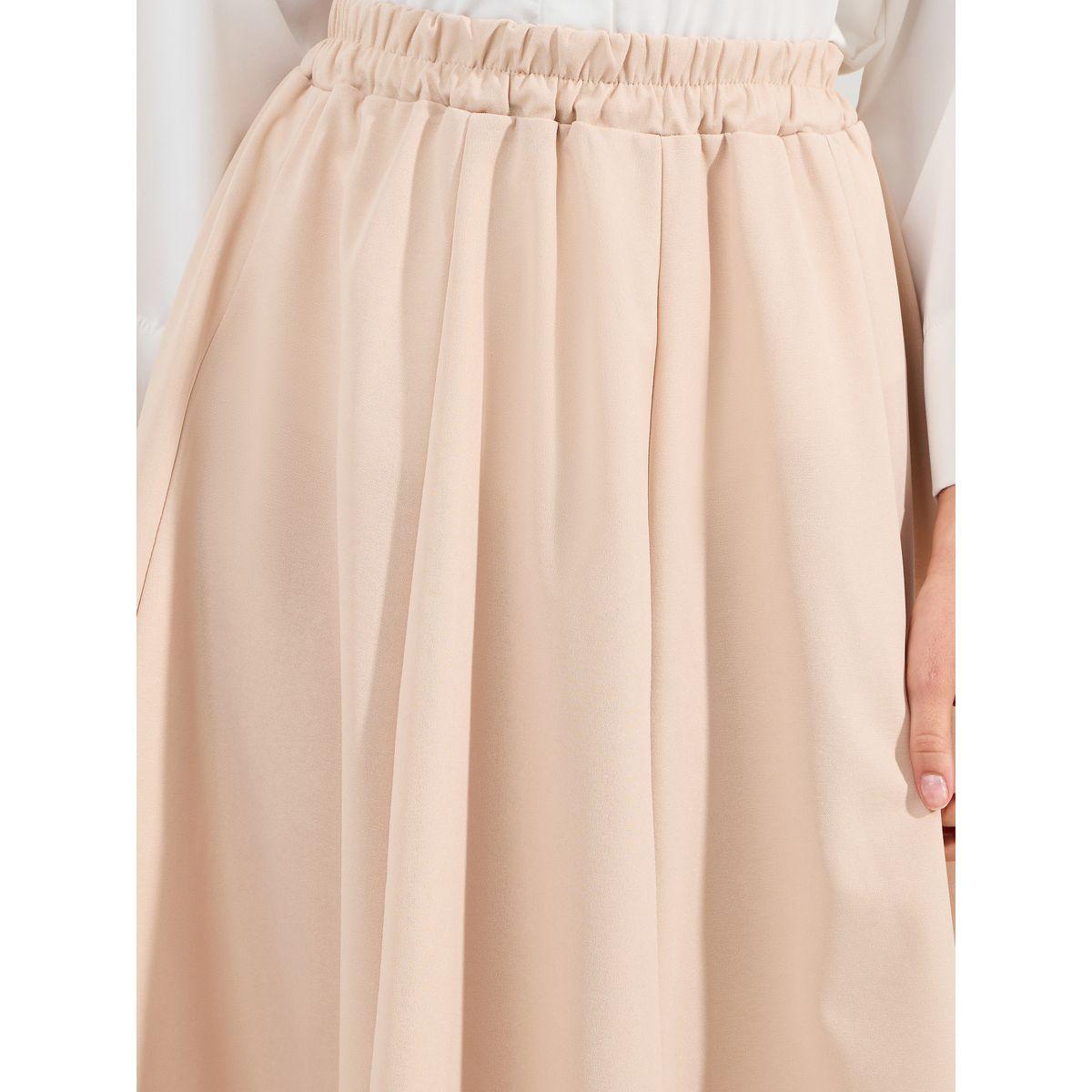تنورة ميدي سادة بحافة واسعة-women-clothing-bottoms-skirts-image-3