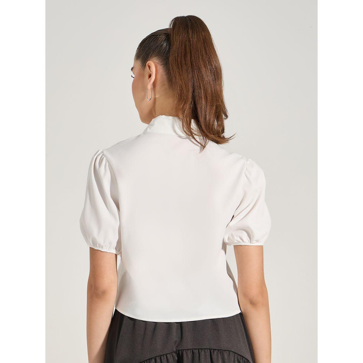 بلوزة باكمام منفوخة مع اربطة-women-clothing-shirtsandblouses-shirts-image-5