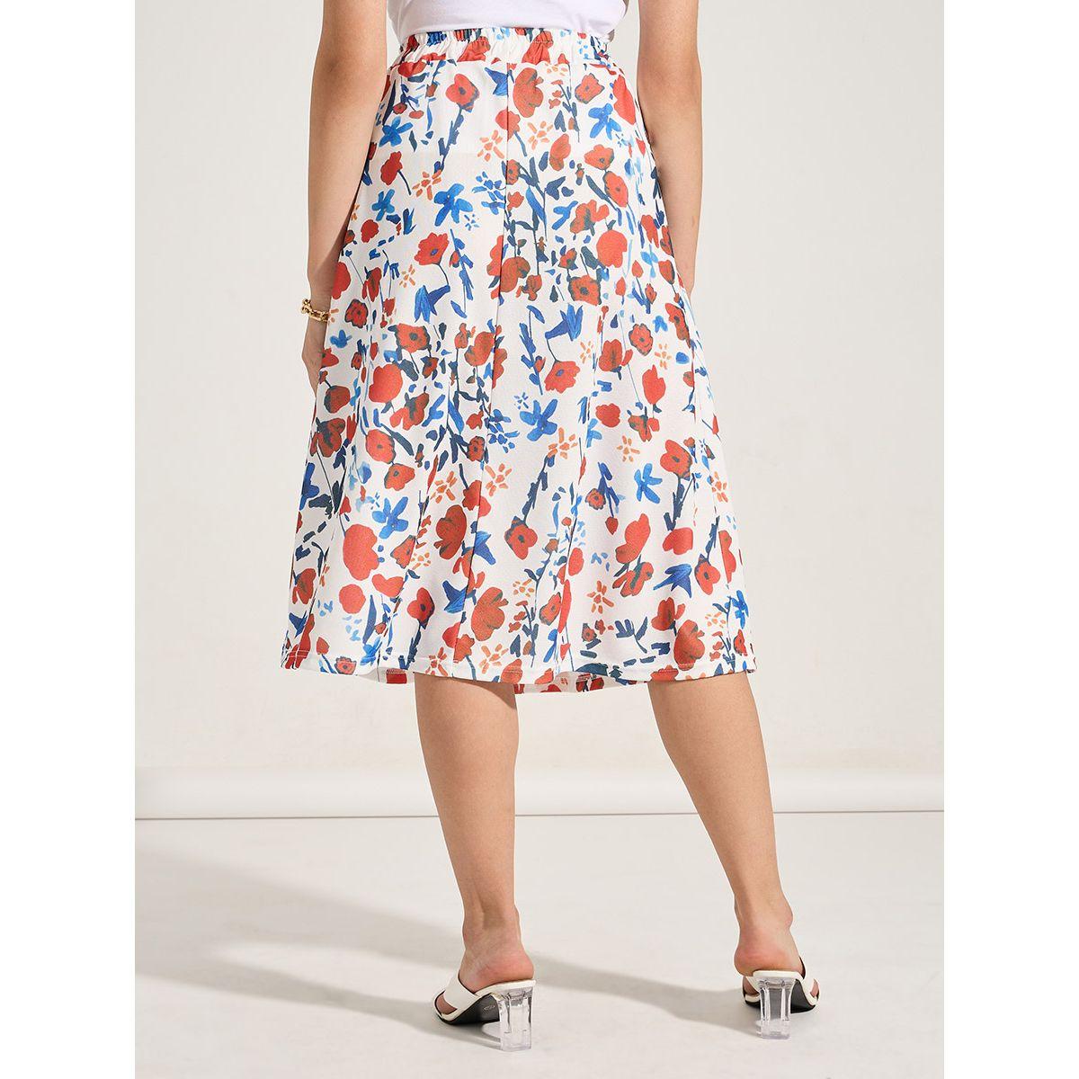 Styli Floral Print A-Line Midi Skirt-women-clothing-bottoms-skirts-image-4
