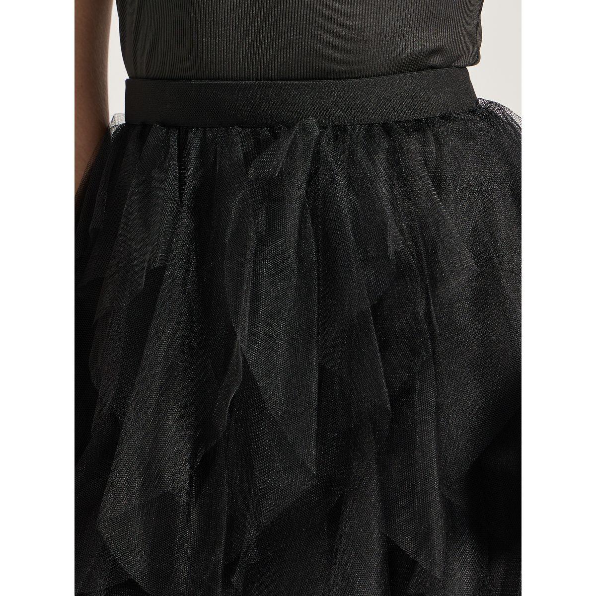 تنورة ميدي بتفاصيل شبكية وشراشيب-women-clothing-bottoms-skirts-image-3