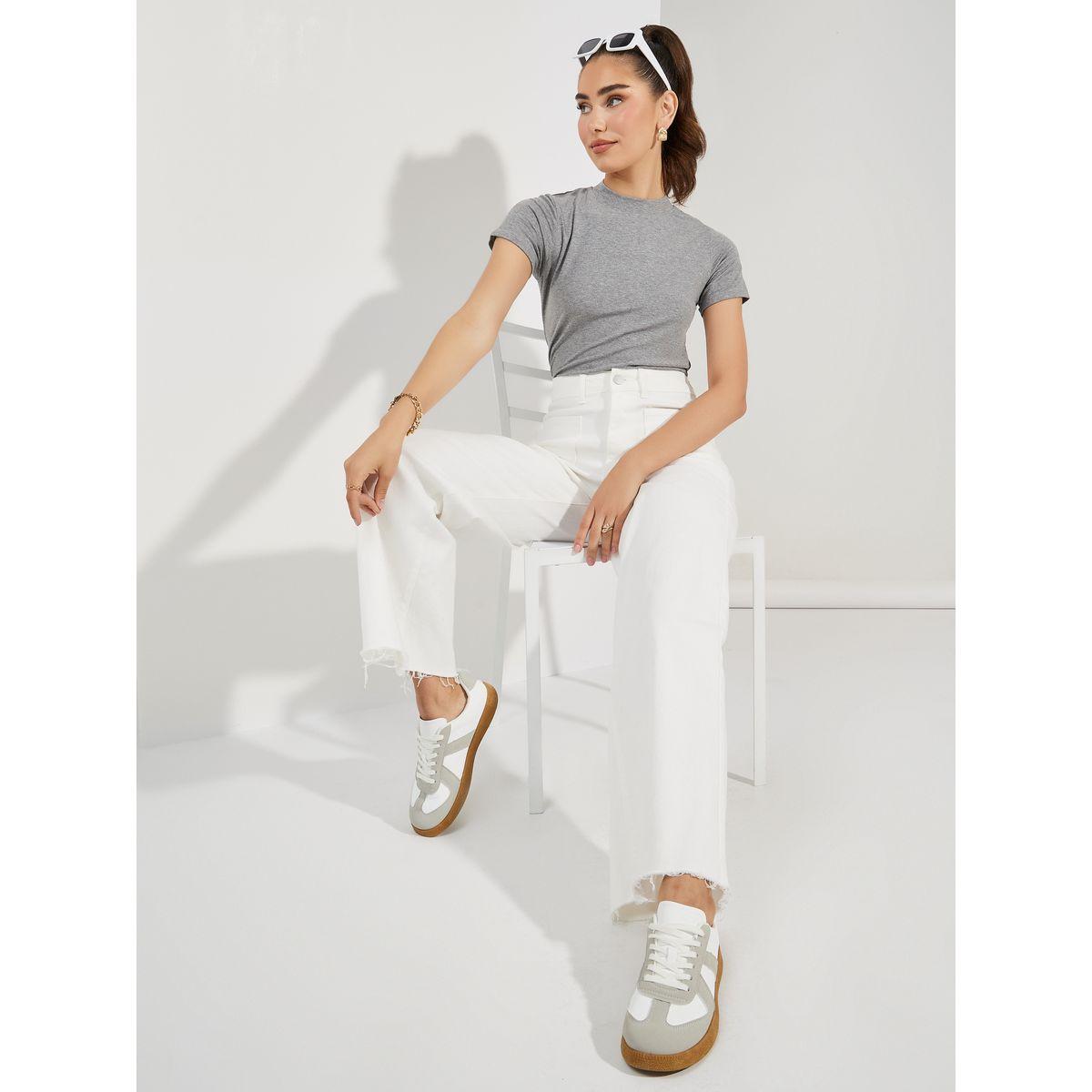 Styli Slim Fit Solid High Neck T-Shirt-women-clothing-tshirts-image-4