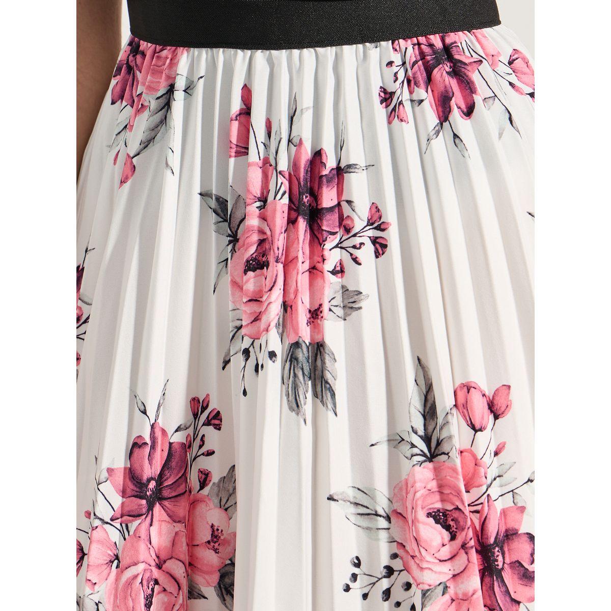 Styli Floral Print Pleated Midi Skirt-women-clothing-bottoms-skirts-image-3