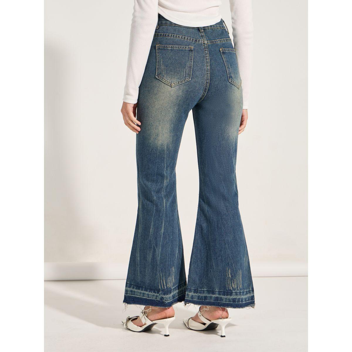 Styli Frayed Edge Flare Leg Jeans-women-clothing-bottoms-jeans-image-4