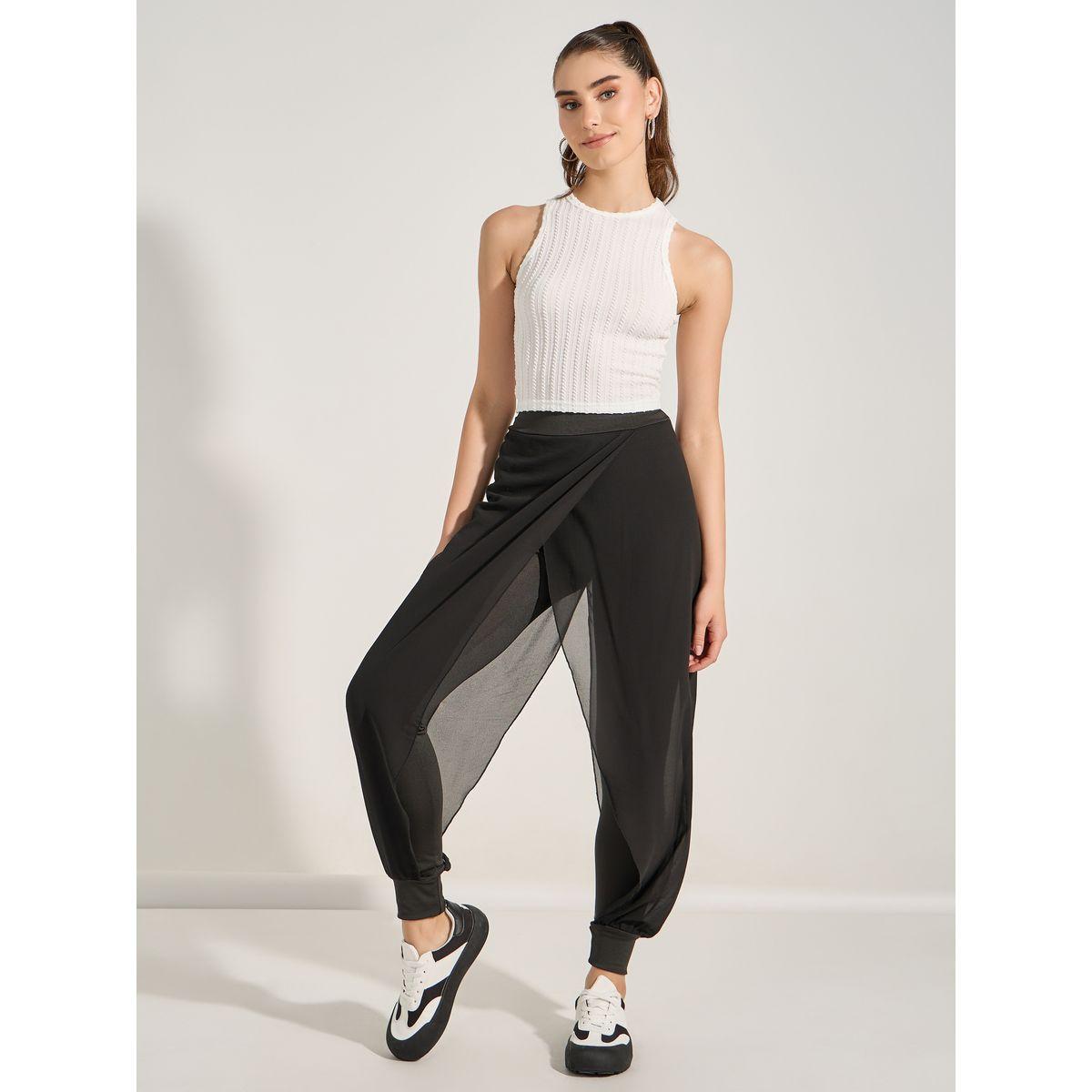 ليقنزبتداخل شيفون مع خصر مطاطي-women-clothing-bottoms-leggings-image-2