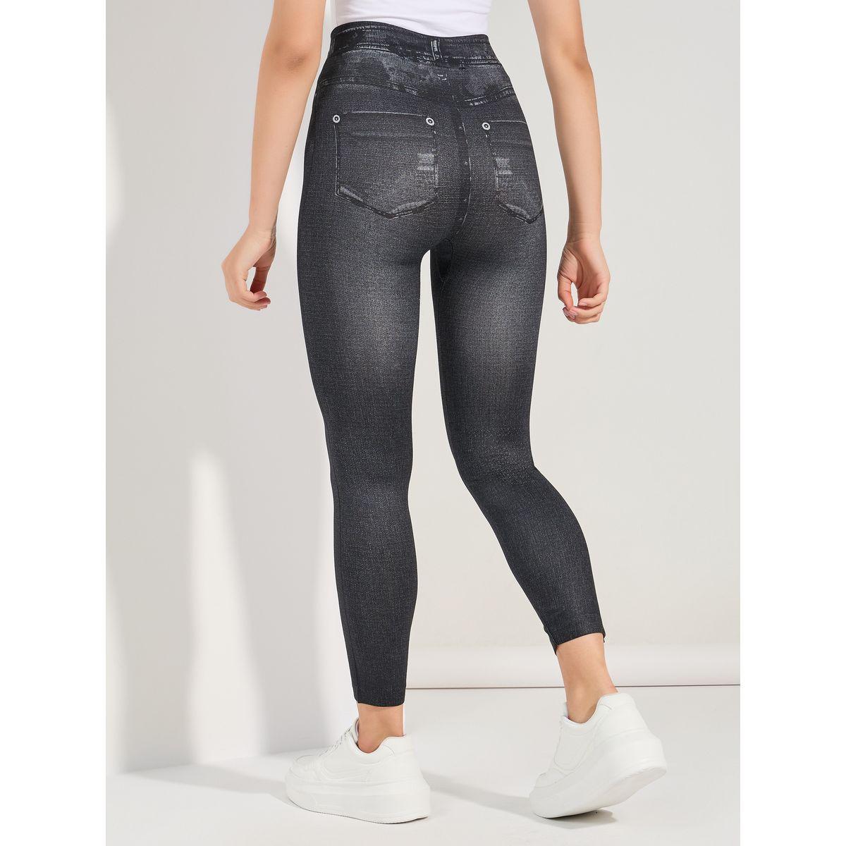 Styli High Elastic Denim Look Printed Leggings-women-clothing-bottoms-leggings-image-4