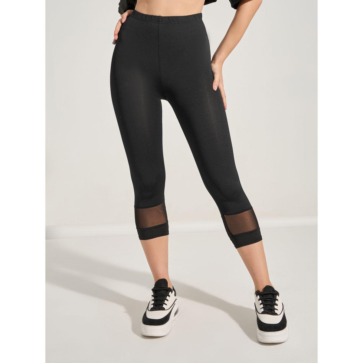ليقنز بتفاصيل شبكية وخصر مطاطي-women-clothing-bottoms-leggings-image-1