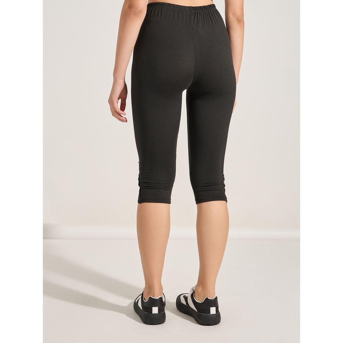 Styli Side Lace Insert Elastic Waistband Leggings-women-clothing-bottoms-leggings-image-4