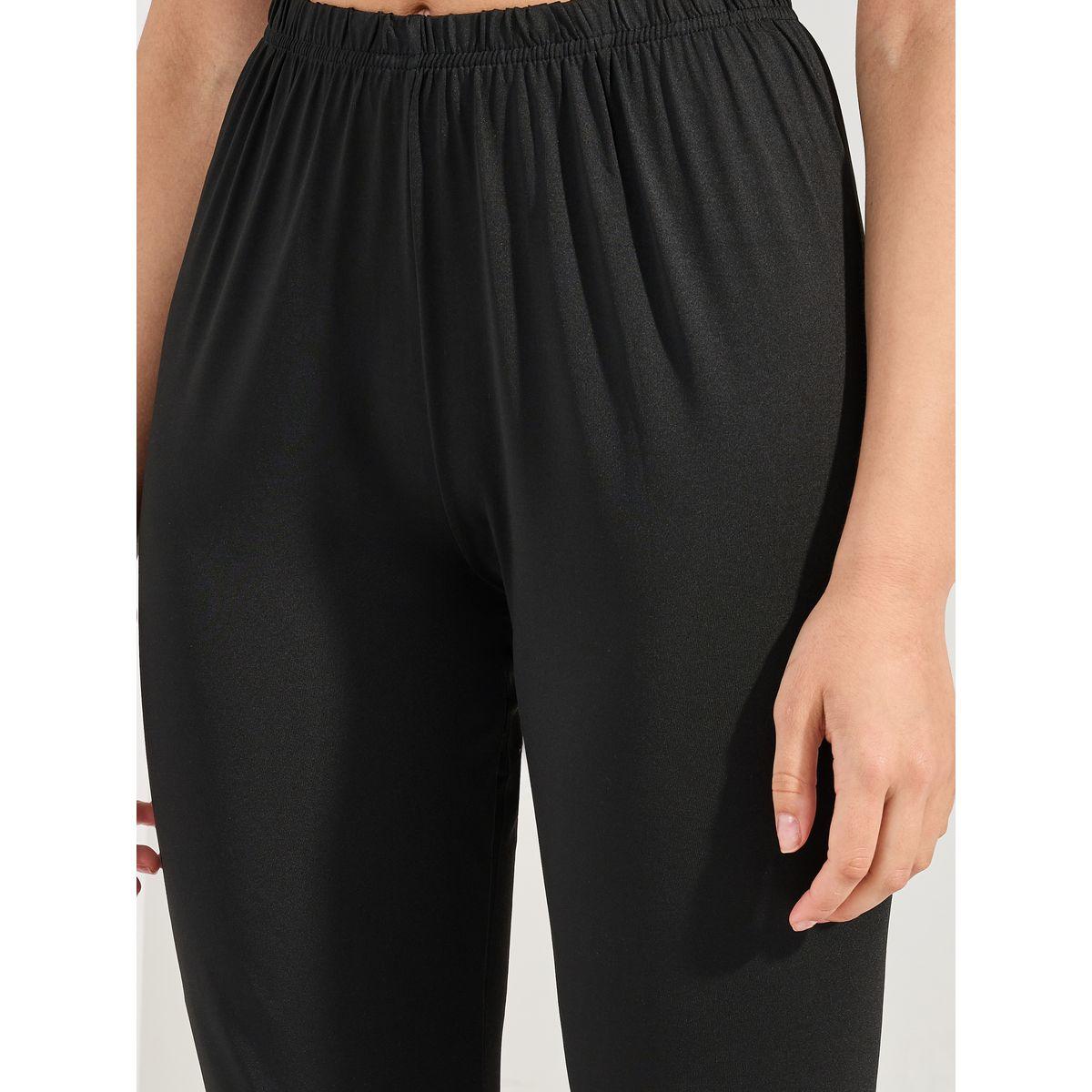 Styli Elastic Waistband Solid 3/4 Leggings-women-clothing-bottoms-leggings-image-3