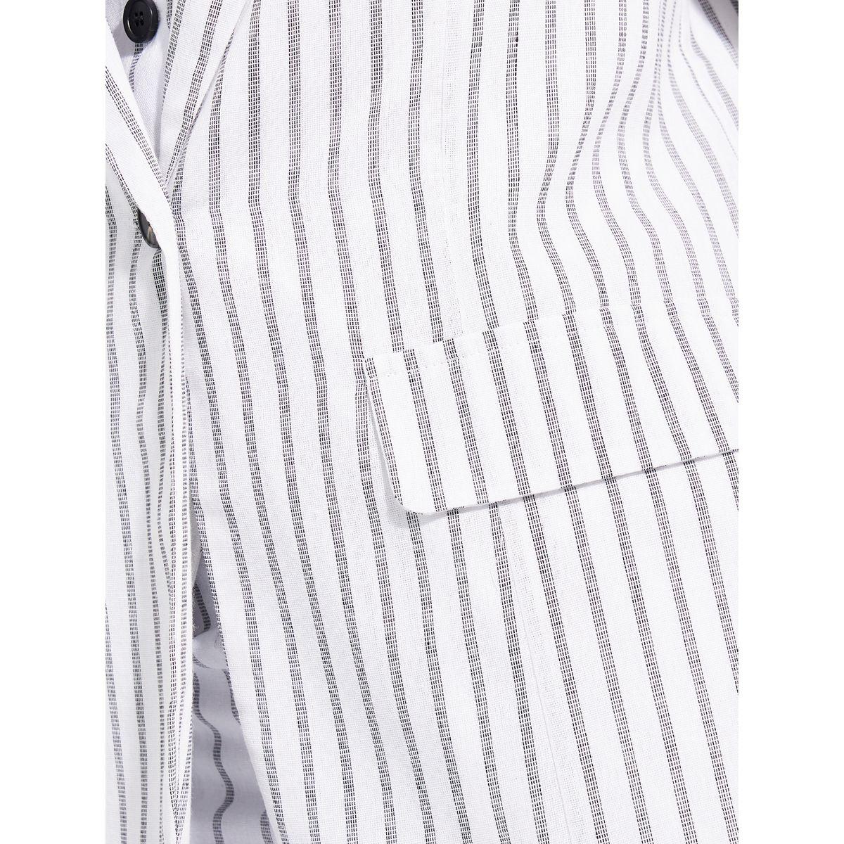 Styli Regular Fit Striped Blazer with Flap Detail-women-clothing-coatsandjackets-blazers-image-4