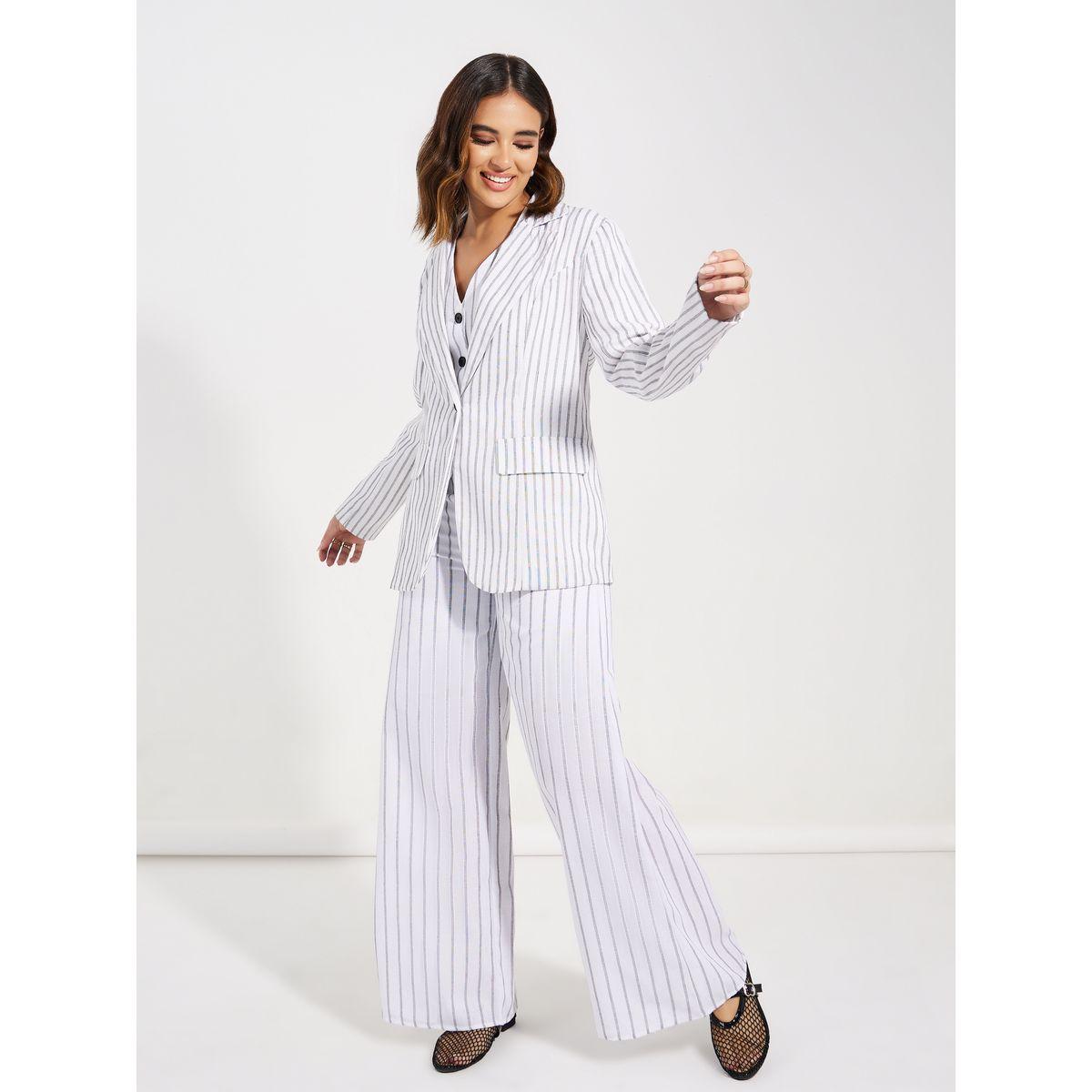 Styli Regular Fit Striped Blazer with Flap Detail-women-clothing-coatsandjackets-blazers-image-6