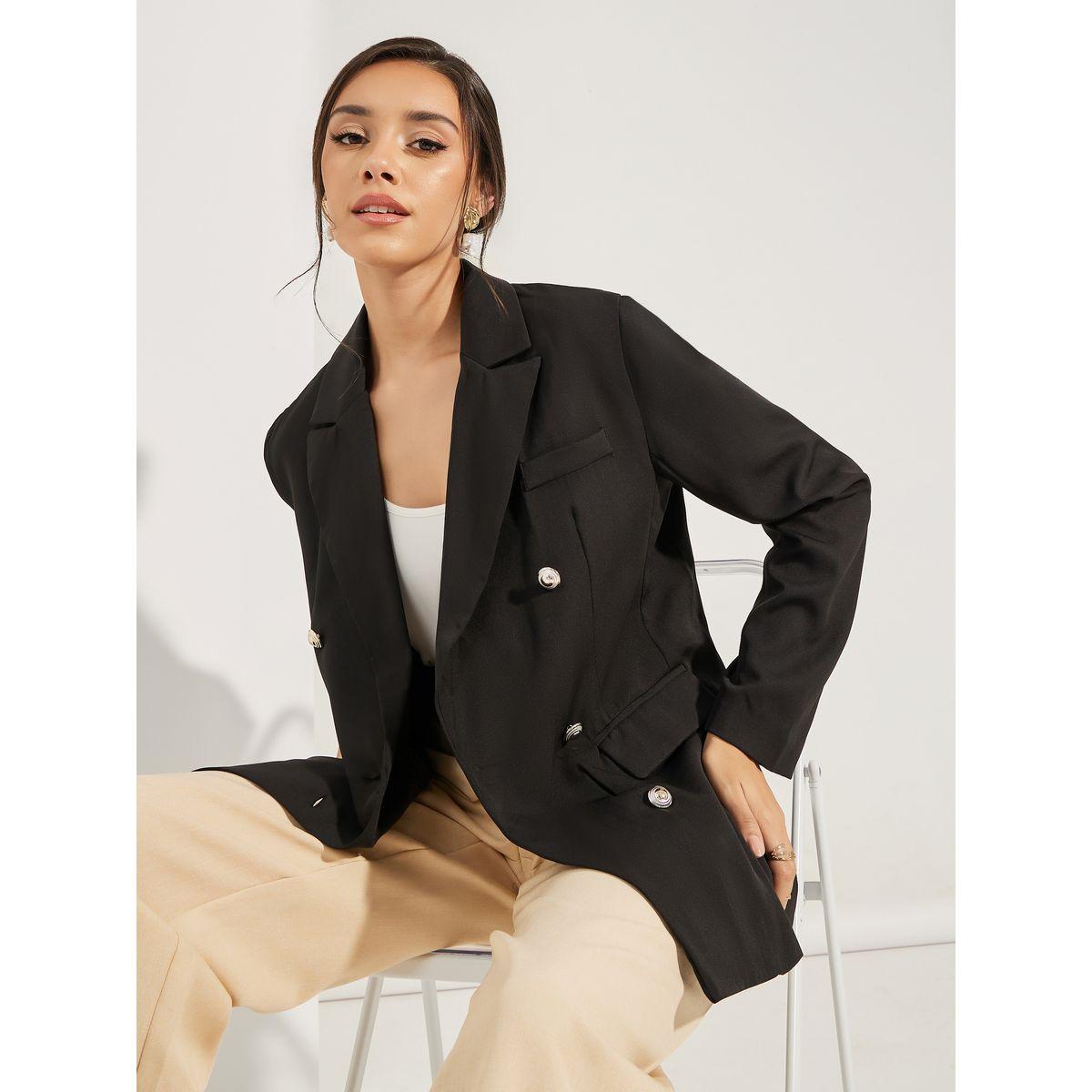 Styli Regular Fit Longline Double Breasted Blazer-women-clothing-coatsandjackets-blazers-image-1