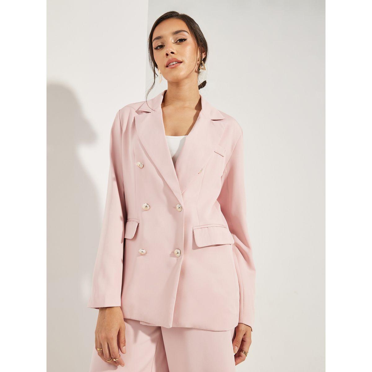Styli Regular Fit Longline Double Breasted Blazer-women-clothing-coatsandjackets-blazers-image-3
