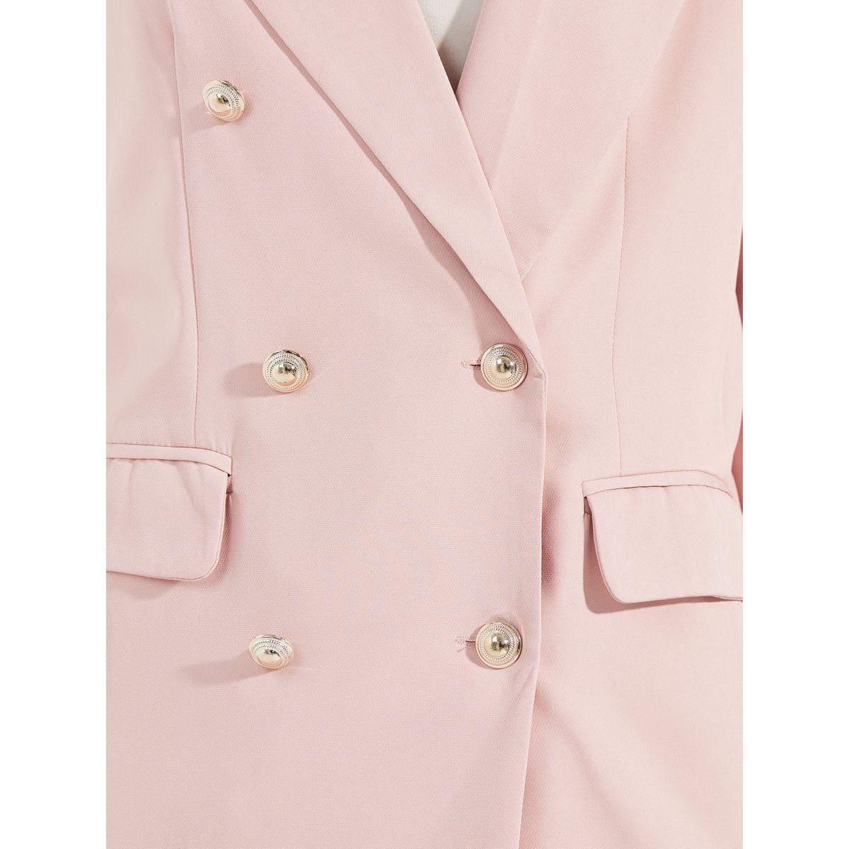 Styli Regular Fit Longline Double Breasted Blazer-women-clothing-coatsandjackets-blazers-image-4