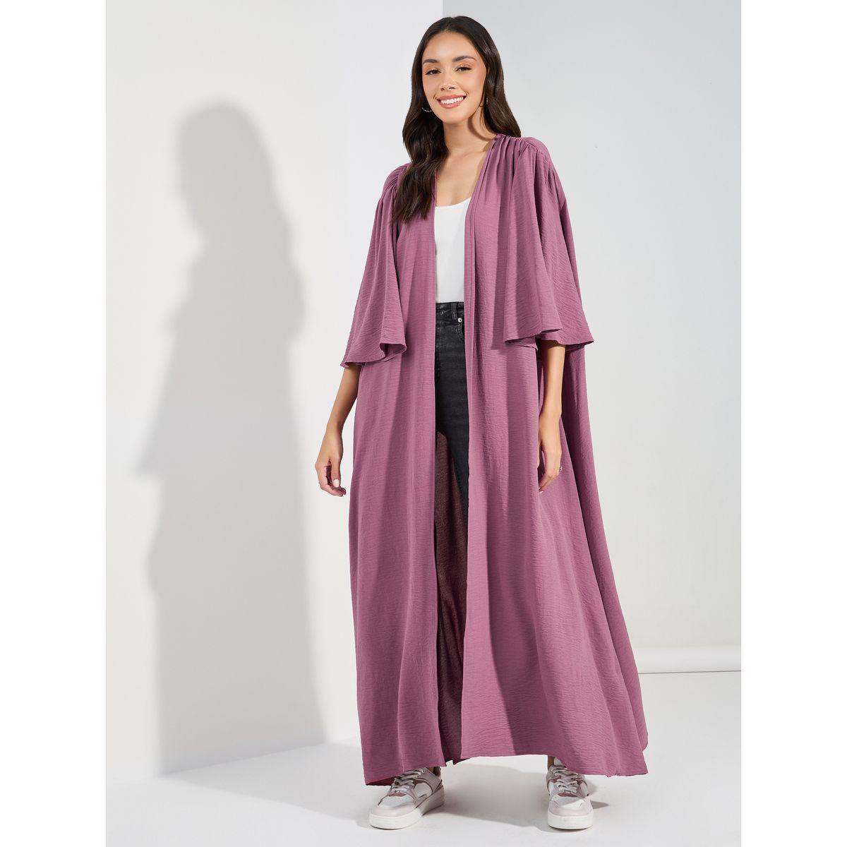 Styli Oversized Maxi Kimono with Wide Sleeves-women-clothing-shirtsandblouses-shirts-image-1