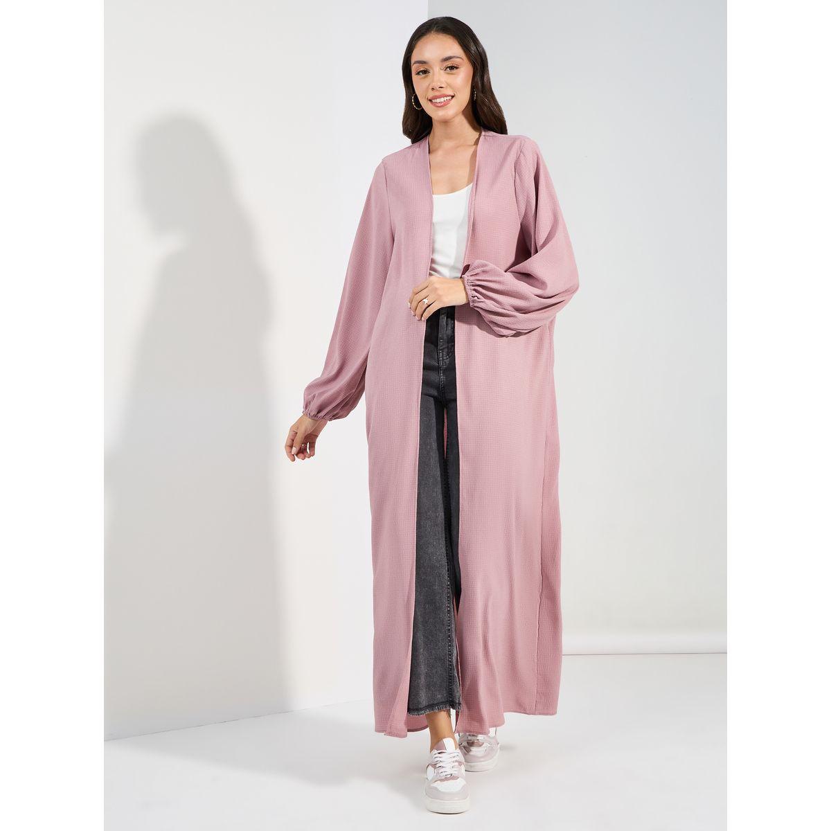 كيمونو بقصة عادية وتفاصيل بارزة الملمس-women-clothing-shirtsandblouses-shirts-image-1