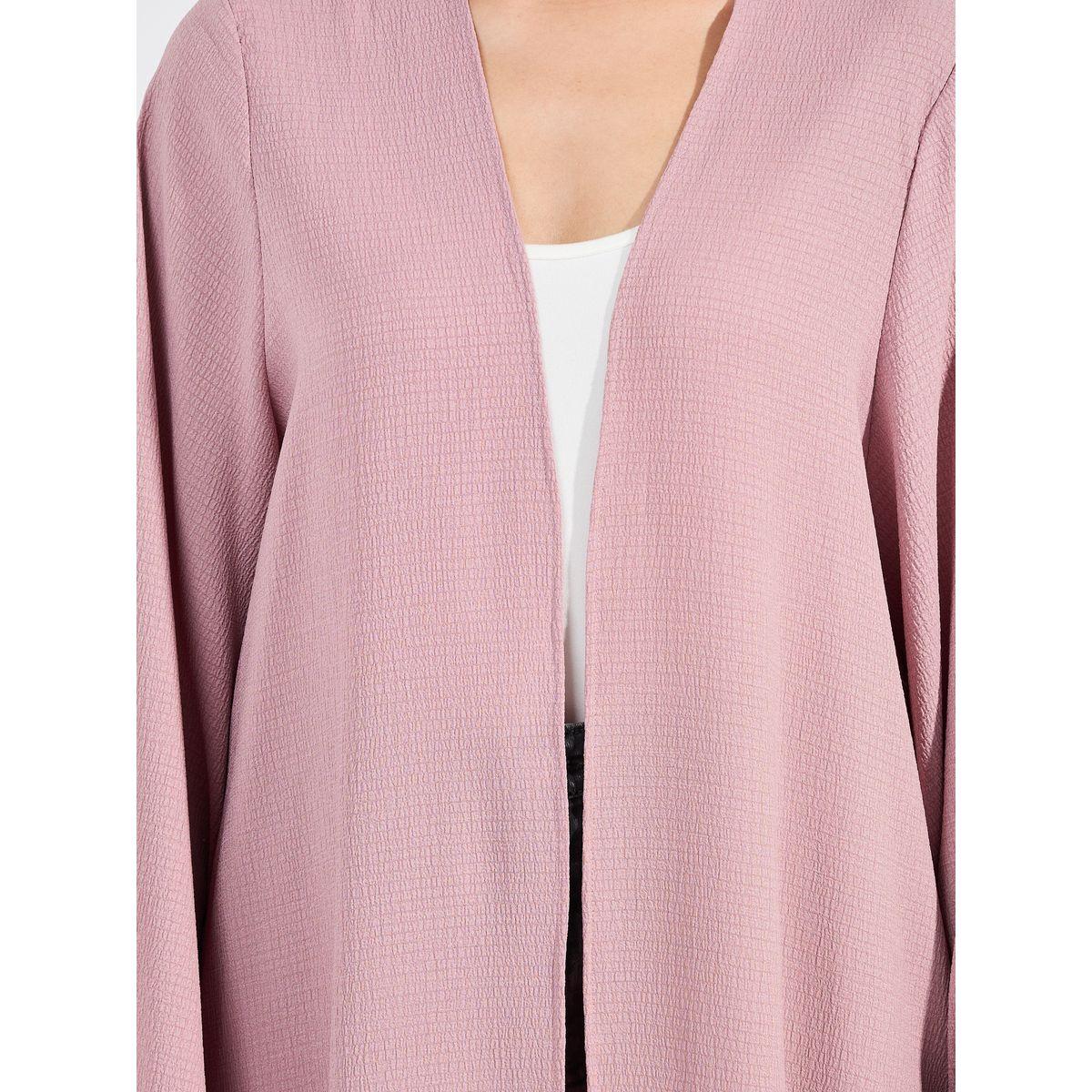 كيمونو بقصة عادية وتفاصيل بارزة الملمس-women-clothing-shirtsandblouses-shirts-image-3