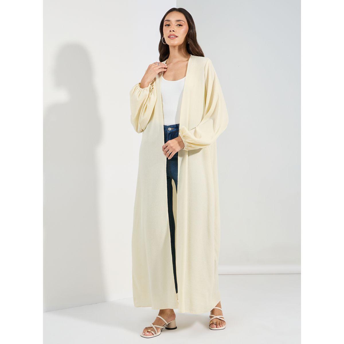Styli Regular Fit Textured Kimono with Volume Sleeves-women-clothing-shirtsandblouses-shirts-image-1