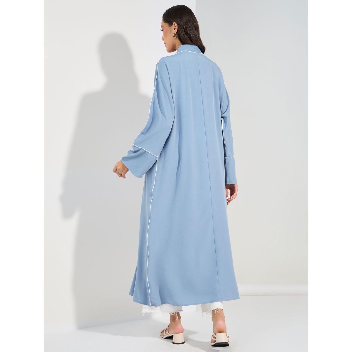 كيمونو طويل بقصة عادية وتفاصيل محزوزة-women-clothing-shirtsandblouses-shirts-image-4