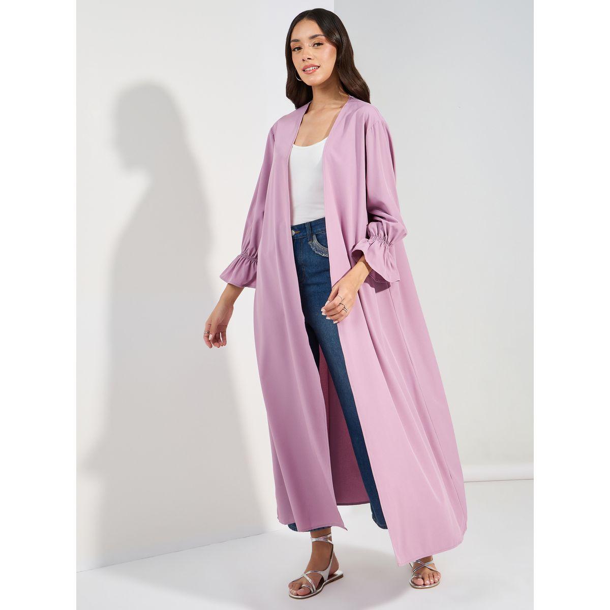 Styli Oversized Maxi Kimono with Frill Cuff-women-clothing-shirtsandblouses-shirts-image-1