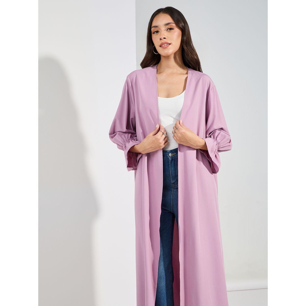 Styli Oversized Maxi Kimono with Frill Cuff-women-clothing-shirtsandblouses-shirts-image-2