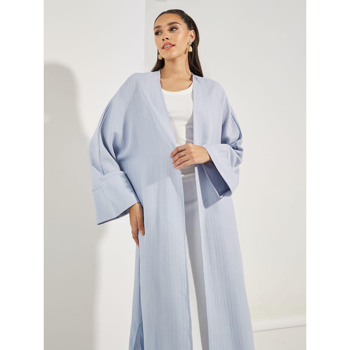 Styli Oversized Midi Textured Kimono-women-clothing-shirtsandblouses-shirts-image-2