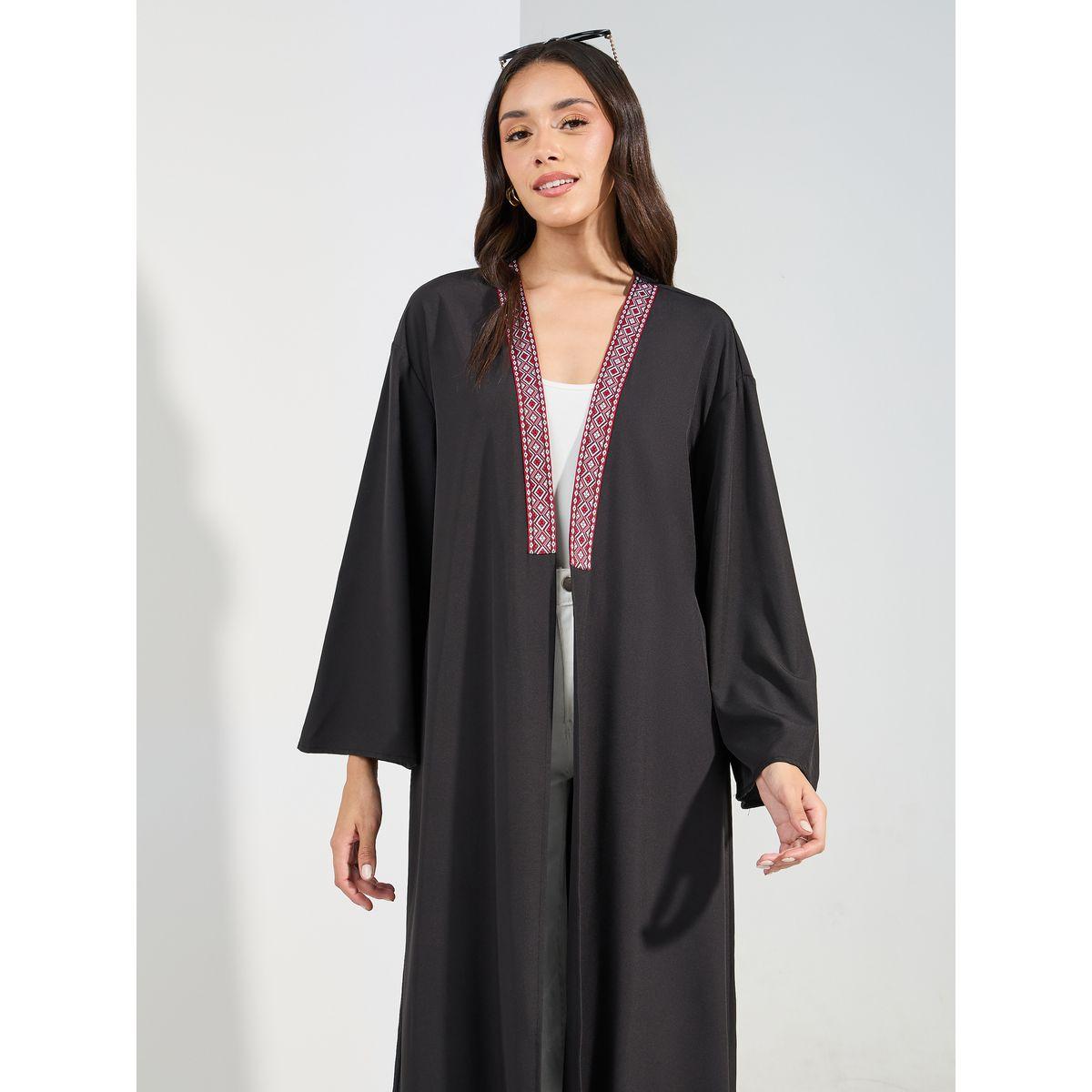 كيمونو طويل بقصة عادية وشريط مُطرّز-women-clothing-shirtsandblouses-shirts-image-2