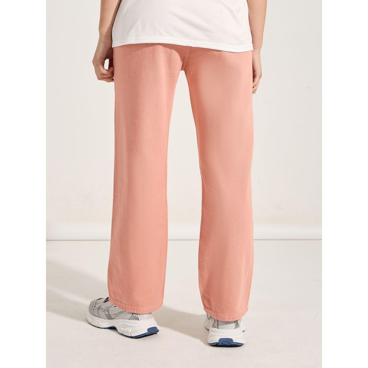Styli Solid Straight Leg Cotton Jeans-women-clothing-bottoms-jeans-image-4