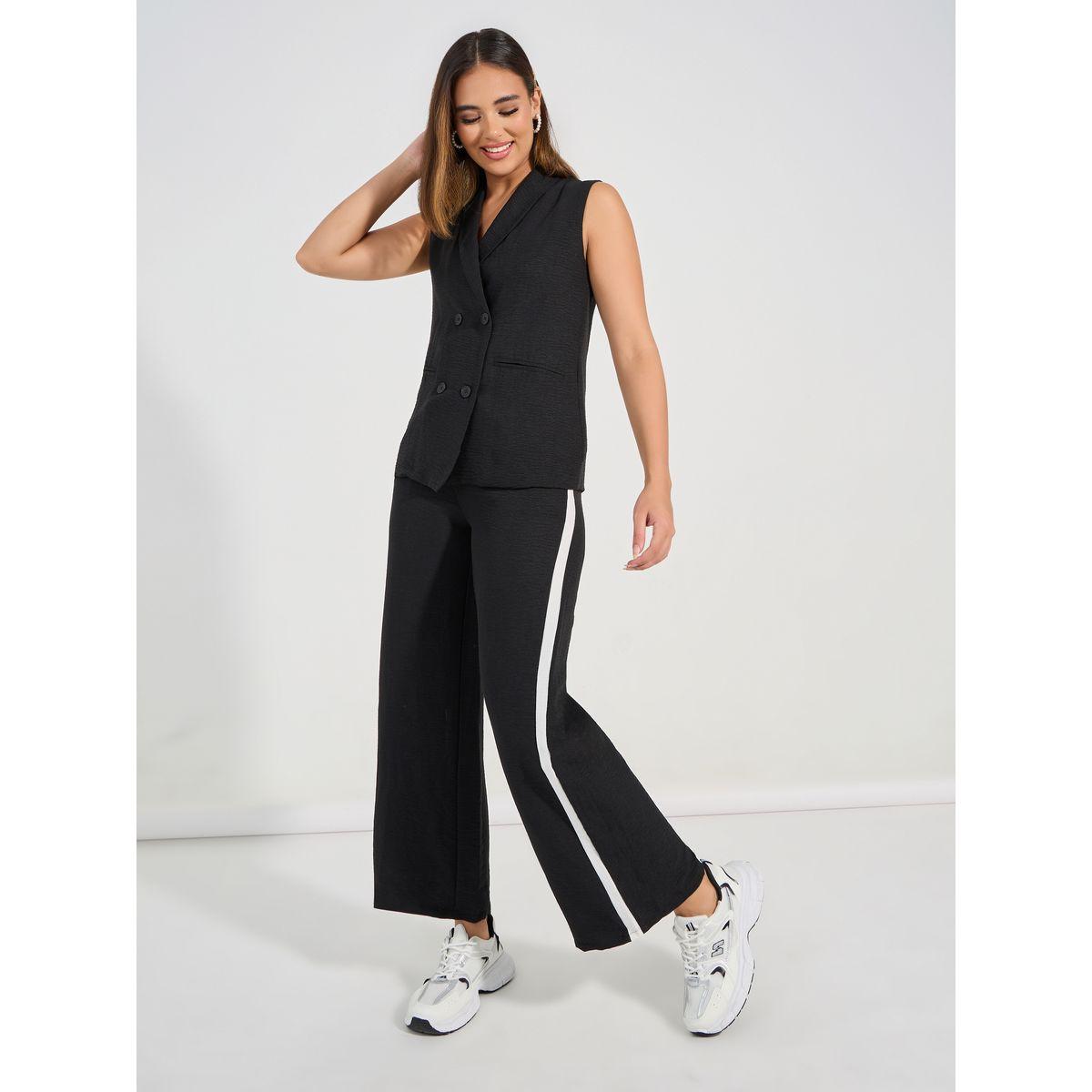 Styli Double Breasted Longline Waistcoat & Trousers Co-Ords-women-clothing-coordsets-image-2