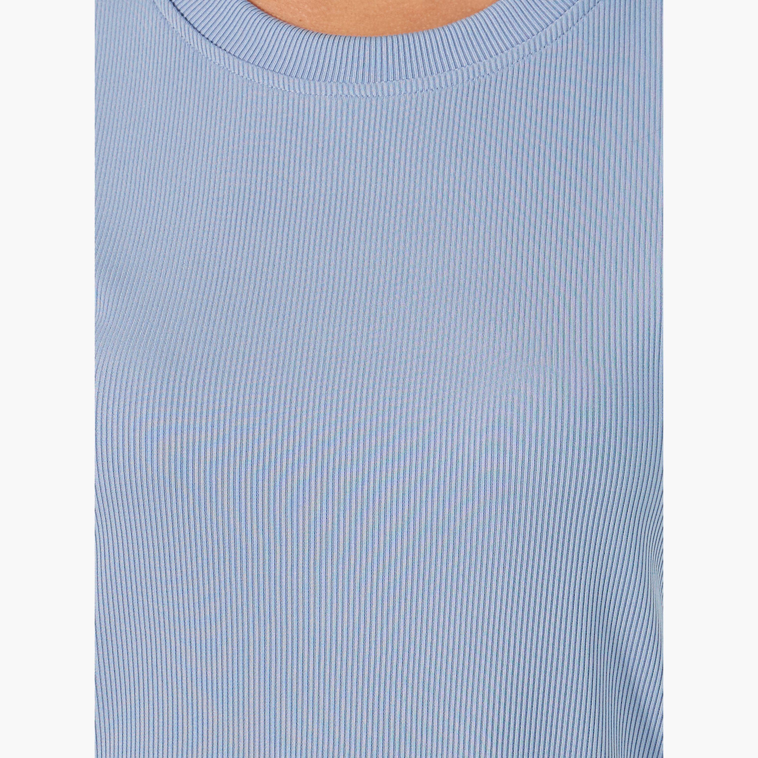 Styli Sleeveless Rib Knit Top with Wide Leg Joggers Co-ord Set-women-clothing-coordsets-image-4