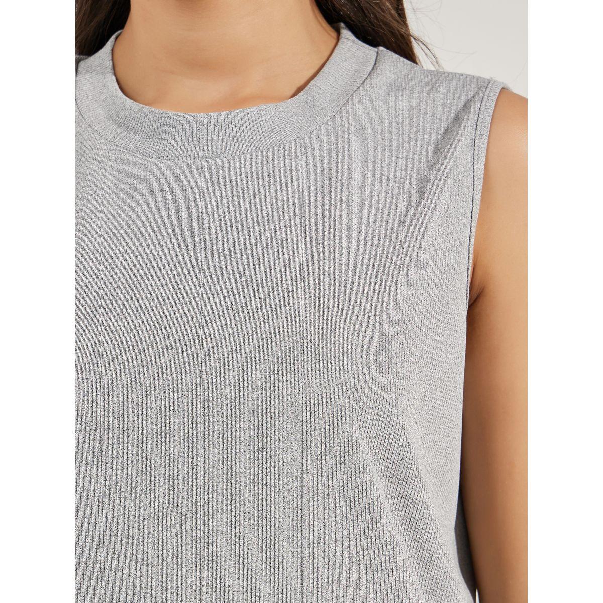 Styli Sleeveless Rib Knit Top & Wide Leg Joggers Co-Ords-women-clothing-coordsets-image-4