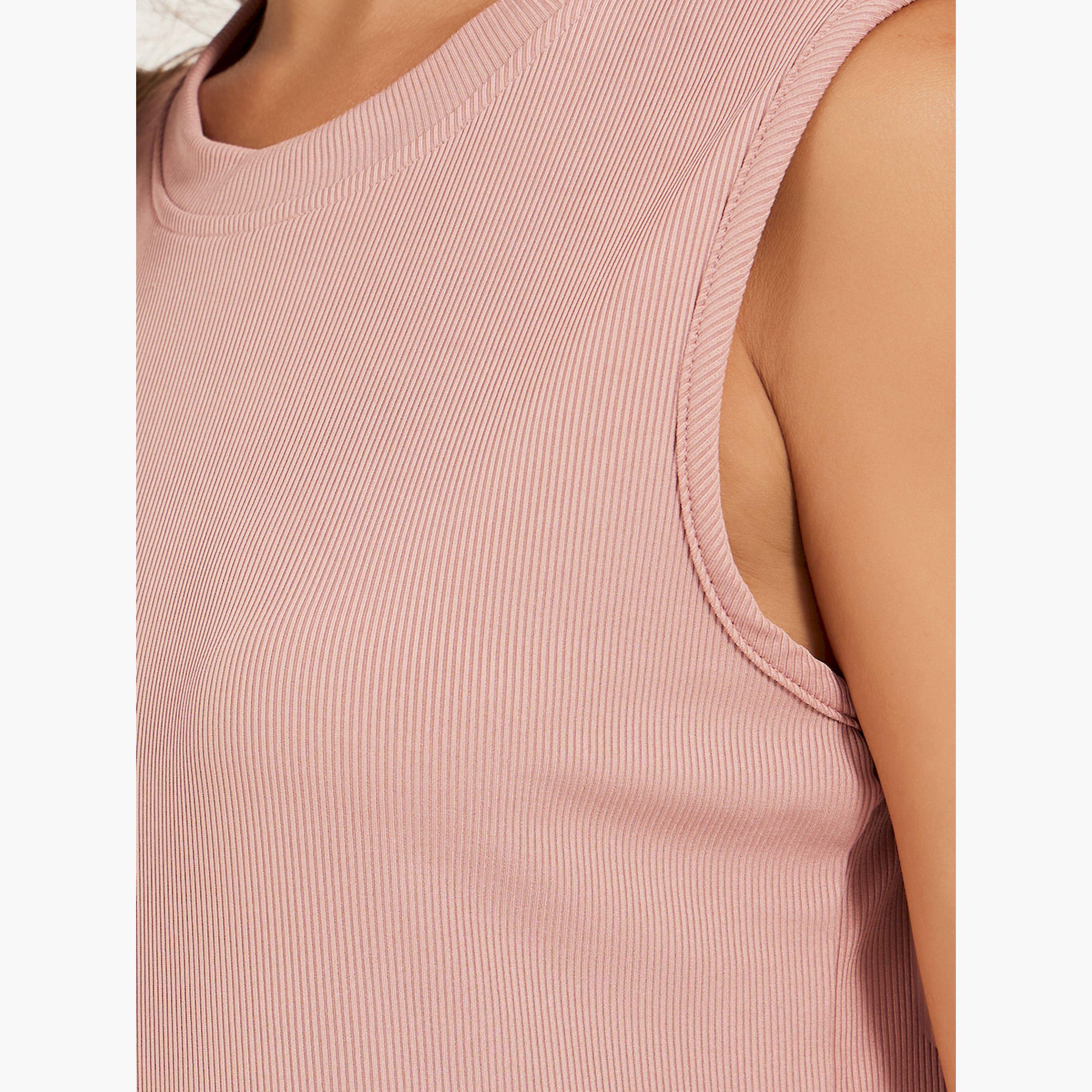 Styli Sleeveless Rib Knit Top and Wide Leg Joggers Co-Ords-women-clothing-coordsets-image-4
