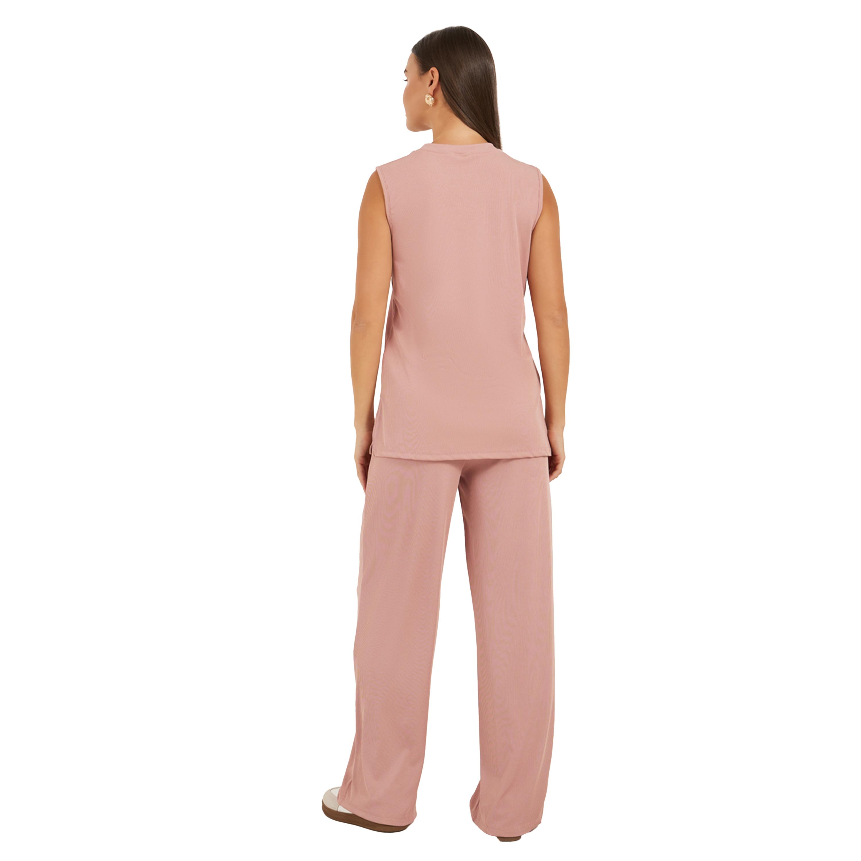 Styli Sleeveless Rib Knit Top and Wide Leg Joggers Co-Ords-women-clothing-coordsets-image-6