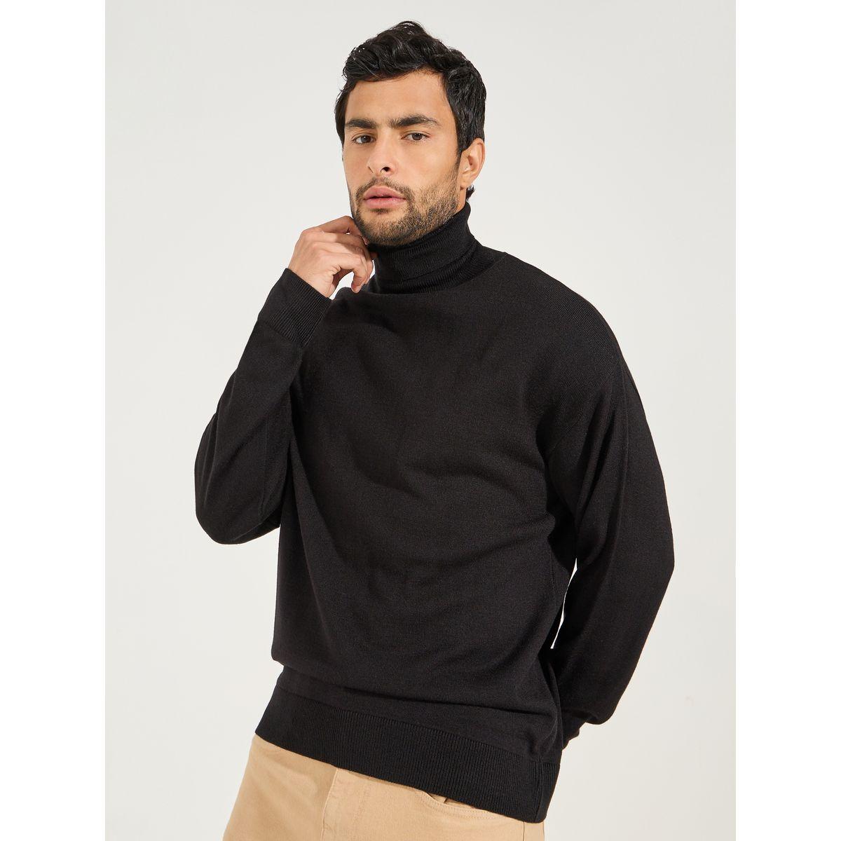 سويتر بقصة مريحة وياقة عالية-men-clothing-sweatersandpullovers-image-1