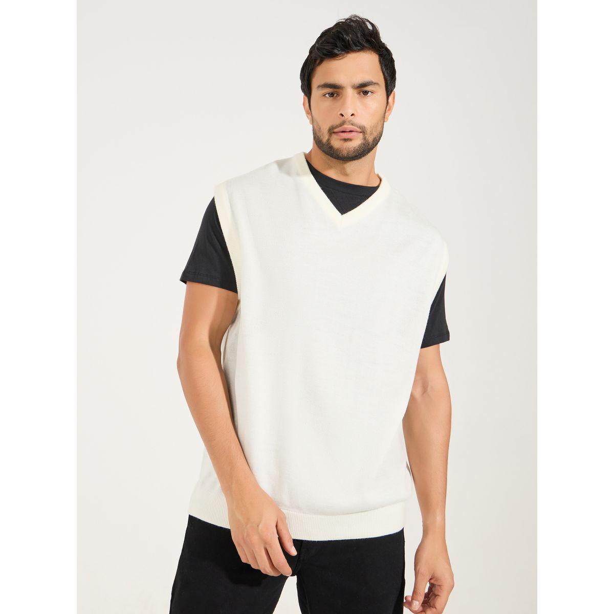 Styli Relaxed Fit V Neck Sweater Vest-men-clothing-sweatersandpullovers-image-1