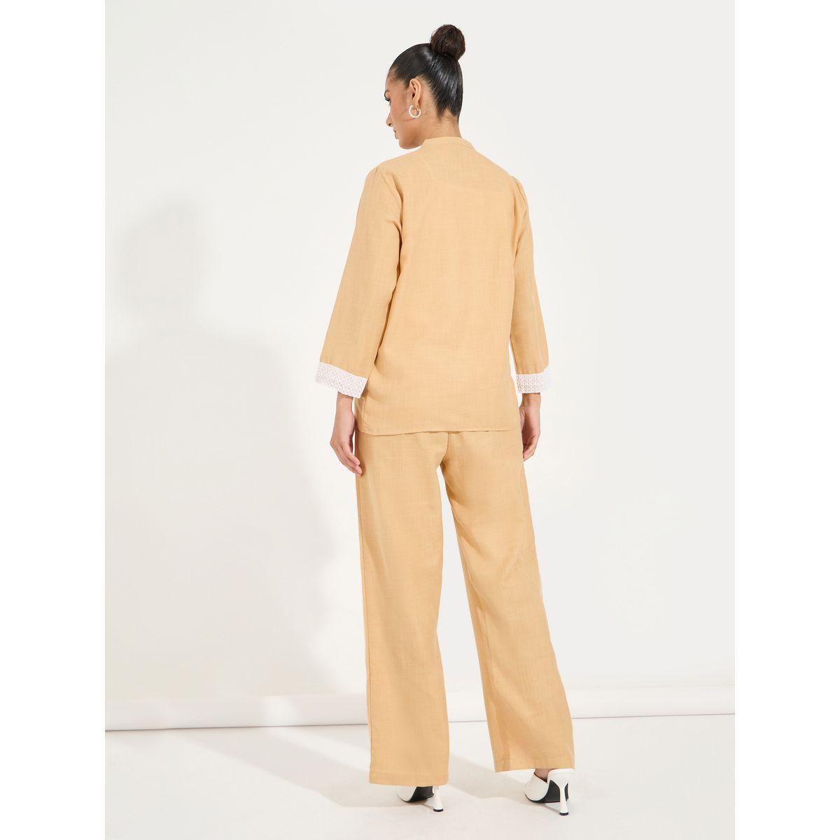مجموعة من بنطال وقميص بياقة ماندارين-women-arabicclothing-sets-image-5