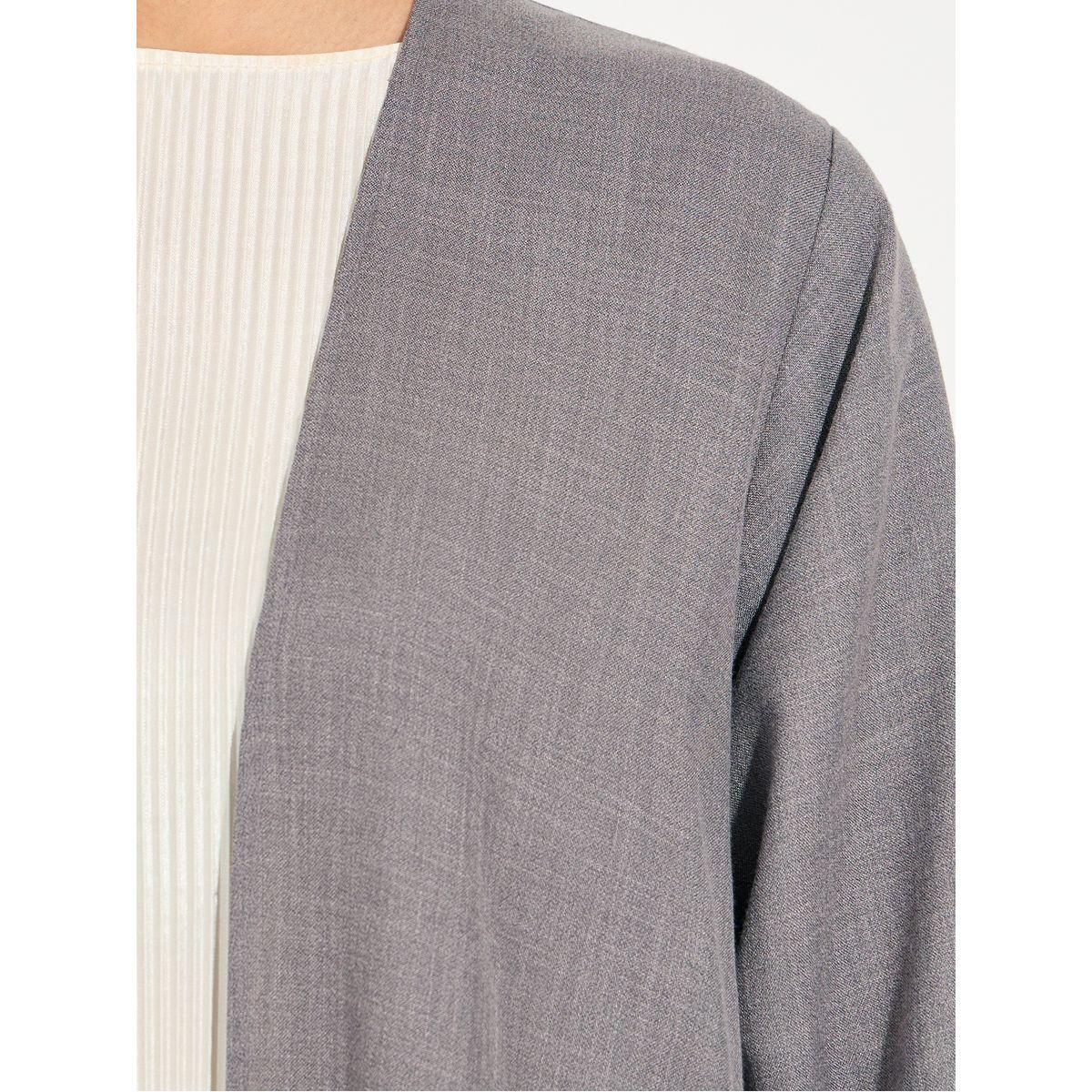 Styli Linen Look Abaya with Wide Sleeves-women-arabicclothing-abayas-image-3