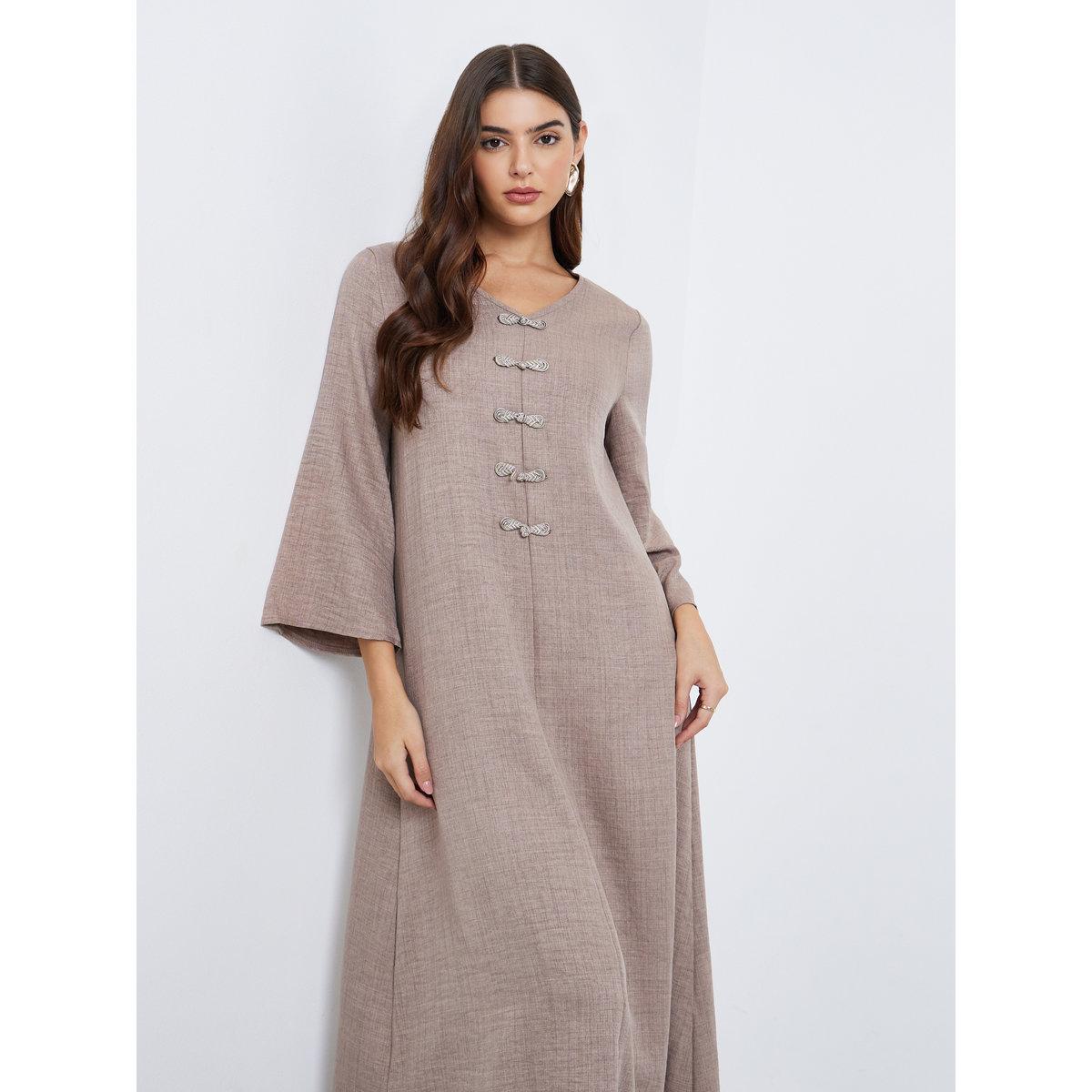 جلابية طويلة بتفاصيل أزرار-women-arabicclothing-jalabiyas-image-2