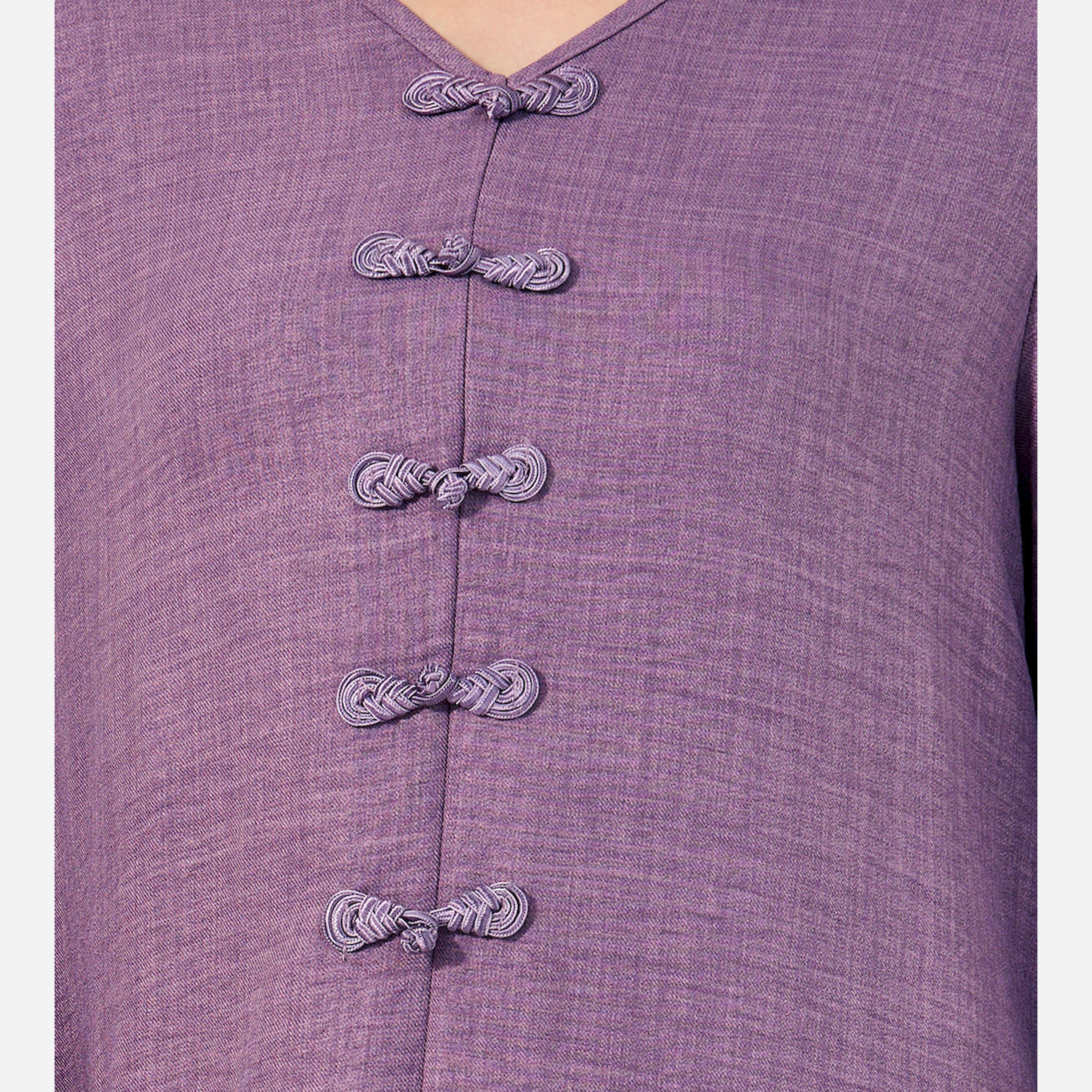 Styli Denim Look Jalabiya With Decorative Button Details-women-arabicclothing-jalabiyas-image-4