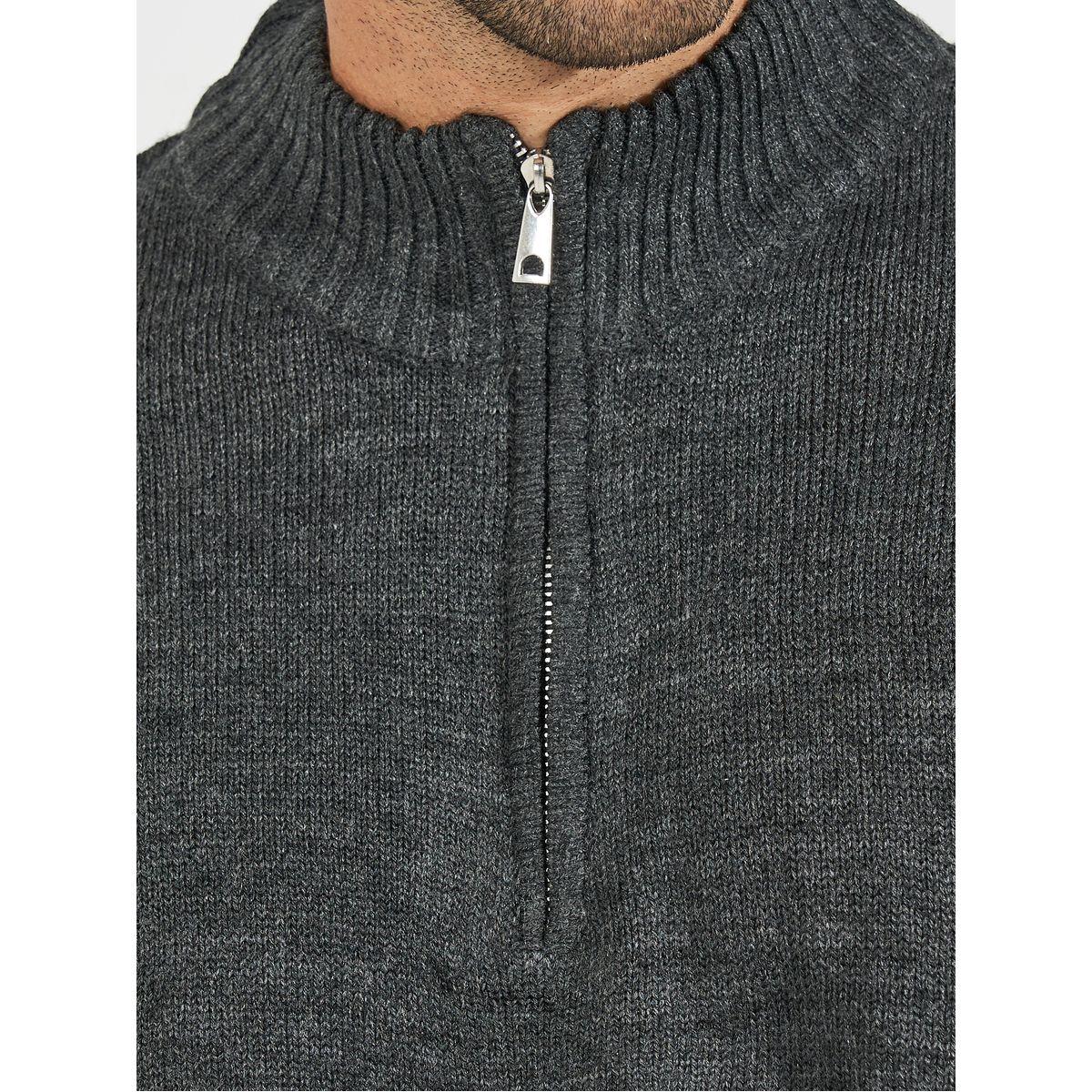 Styli Relaxed Fit Quarter Zip Up Lightweight Sweater-men-clothing-sweatersandpullovers-image-3